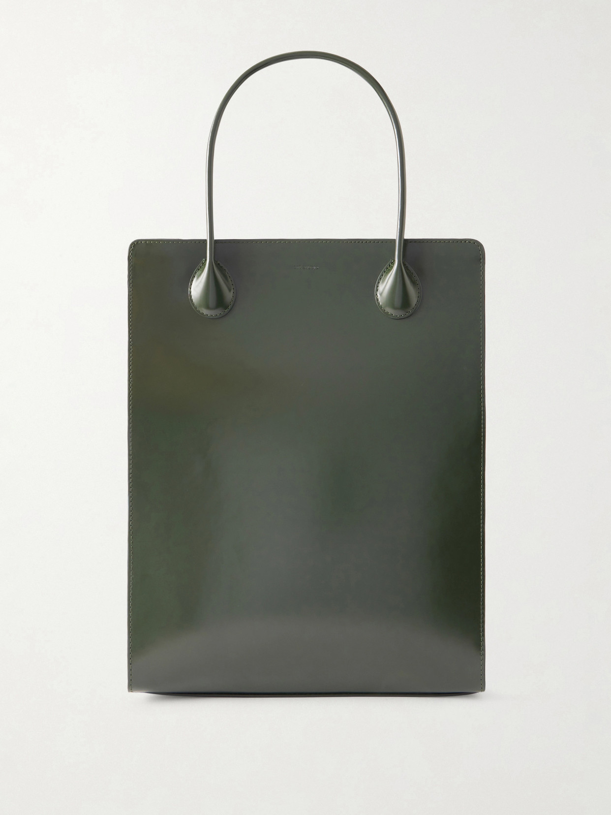 Lie Studio The Jane Patent-leather Tote In Green