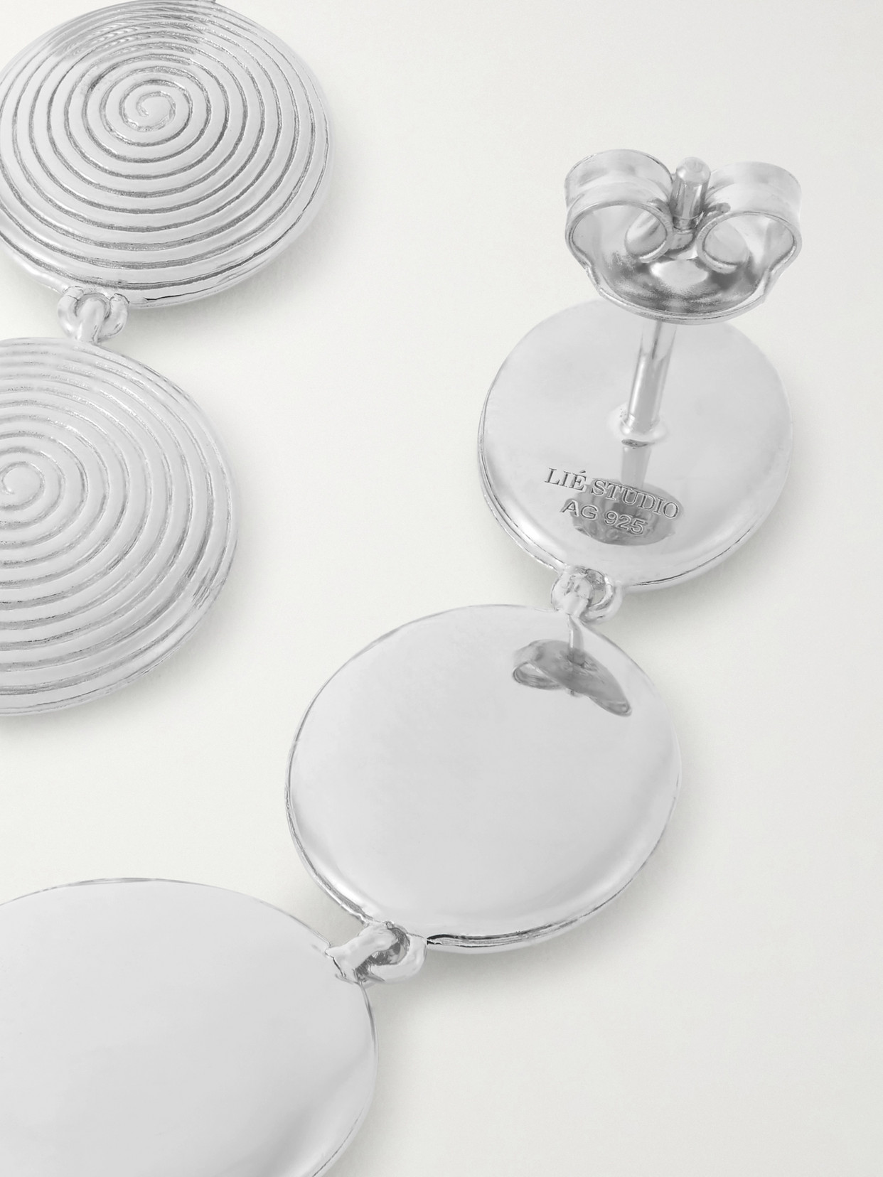 Lie Studio The Ruby Silver Earrings In Silver