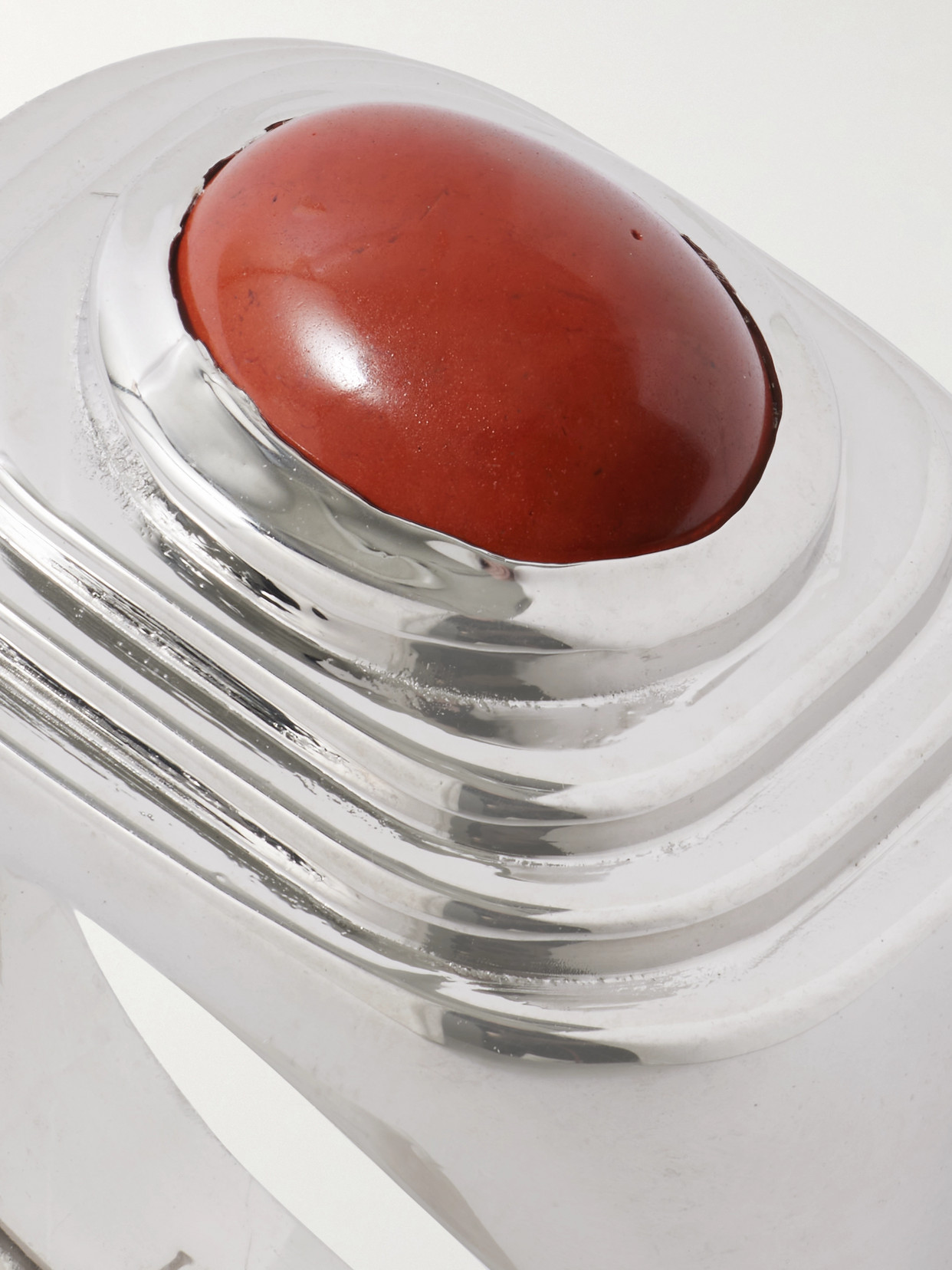 Le Sundial The Deco Silver Jasper Ring In Silver