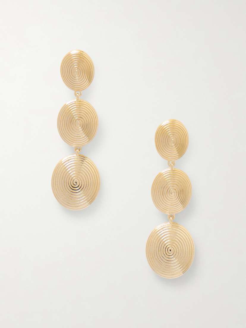 LIÉ STUDIO The Ruby Gold-plated Silver Earrings