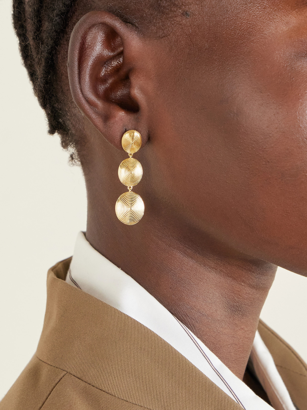 Lie Studio The Ruby Gold-plated Silver Earrings In Gold