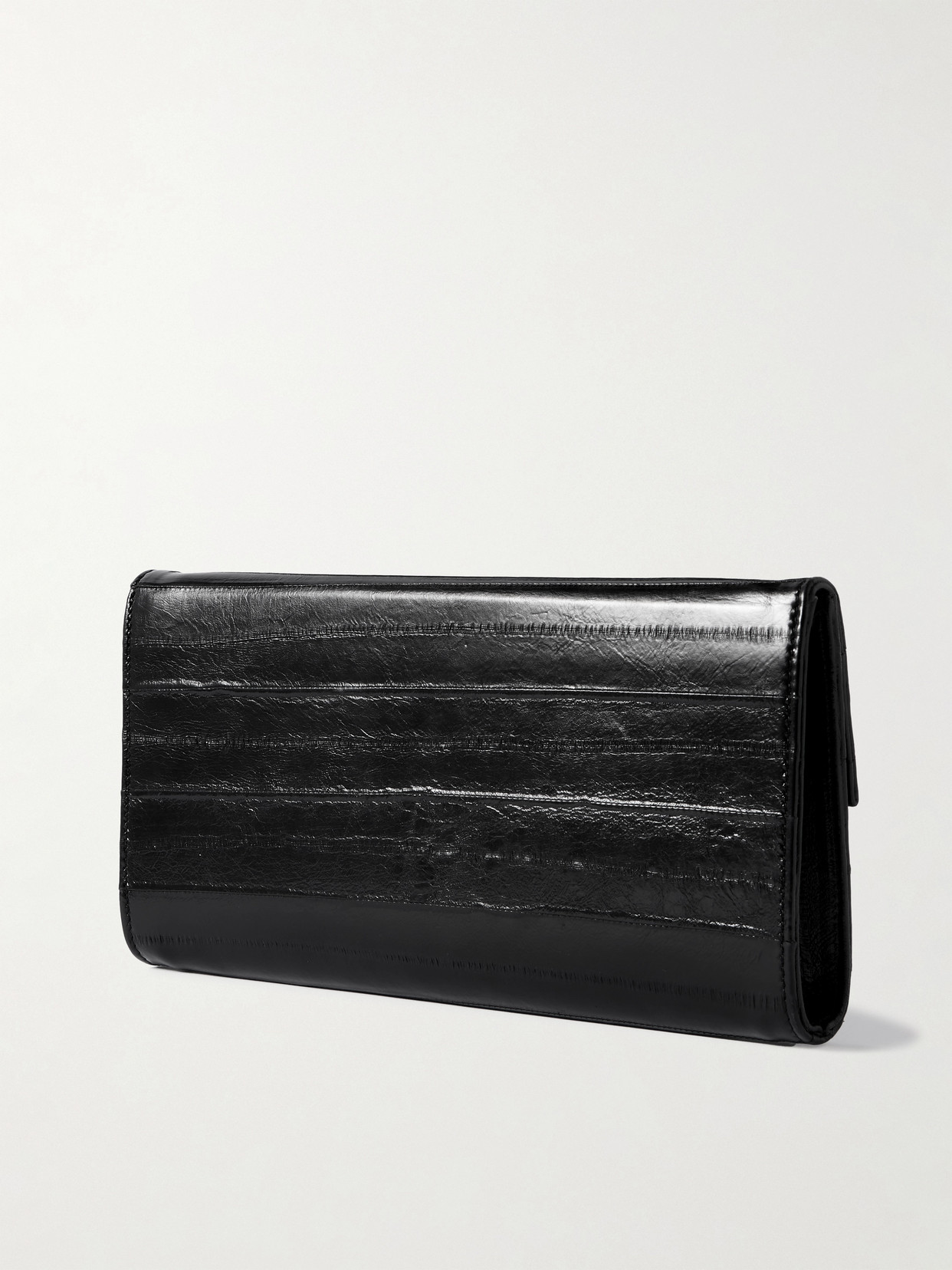 Le Sundial Lydia Eel Clutch In Black