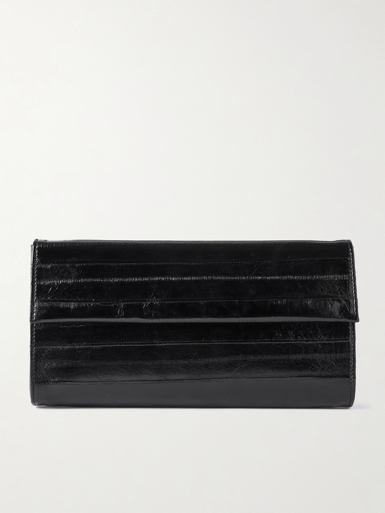 Le Sundial Lydia Eel Clutch In Black