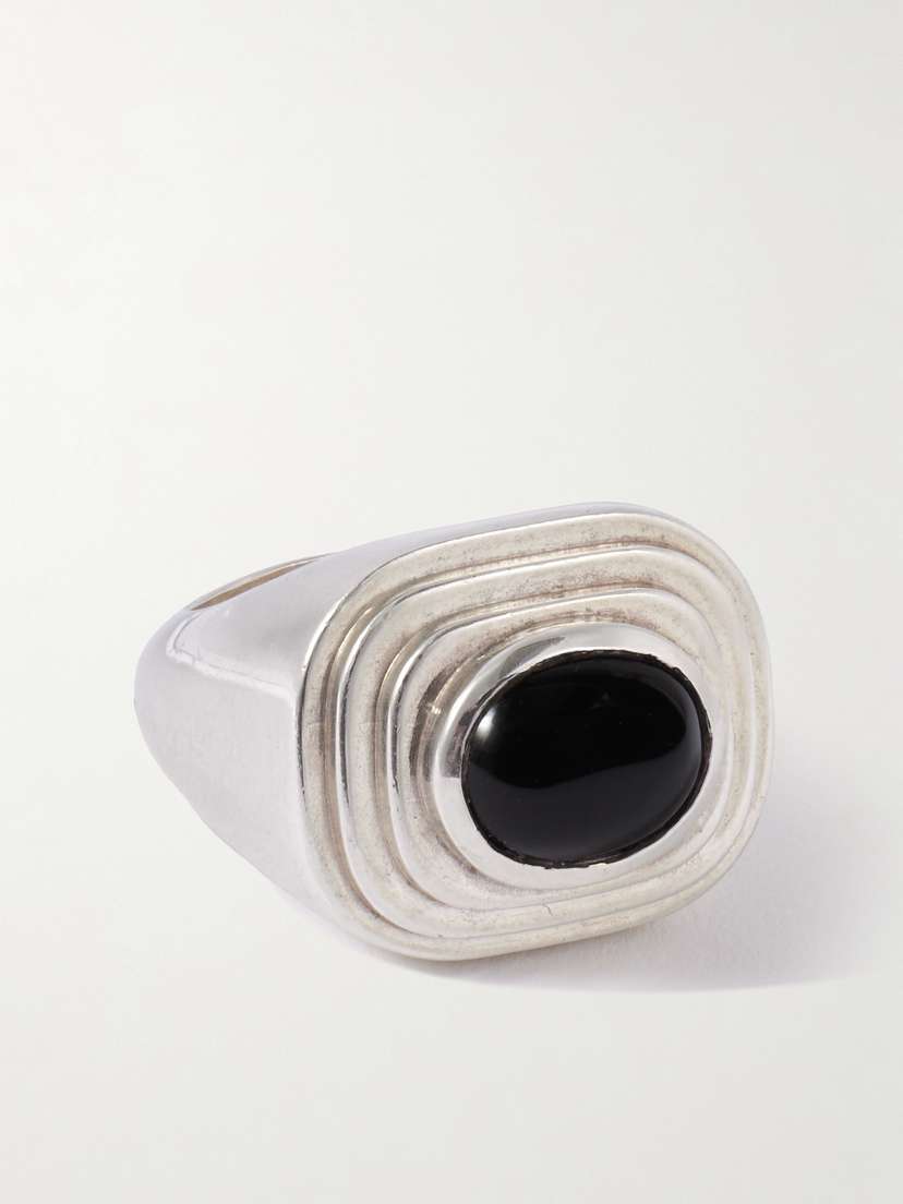 Le Sundial The Deco Silver Onyx Ring