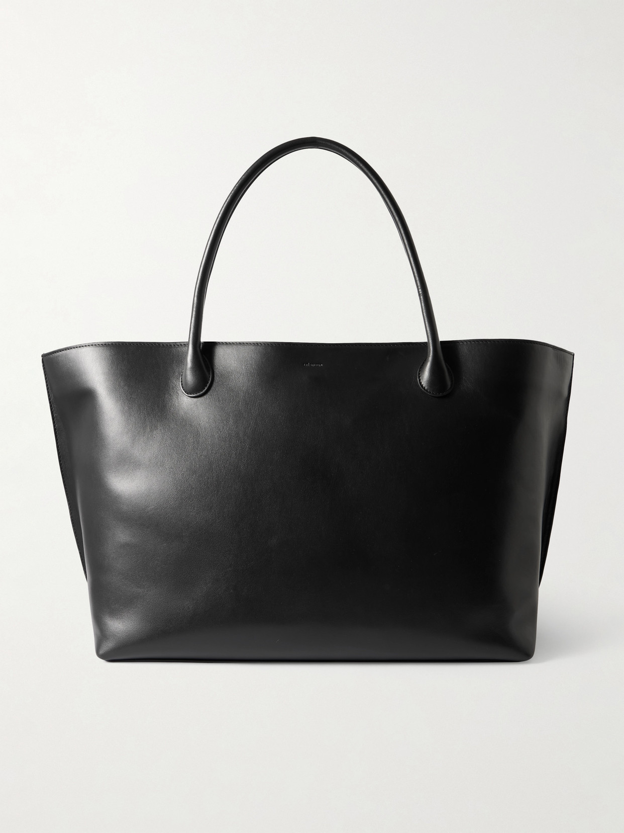 Lie Studio The Eva Weekend Leather Tote In Black
