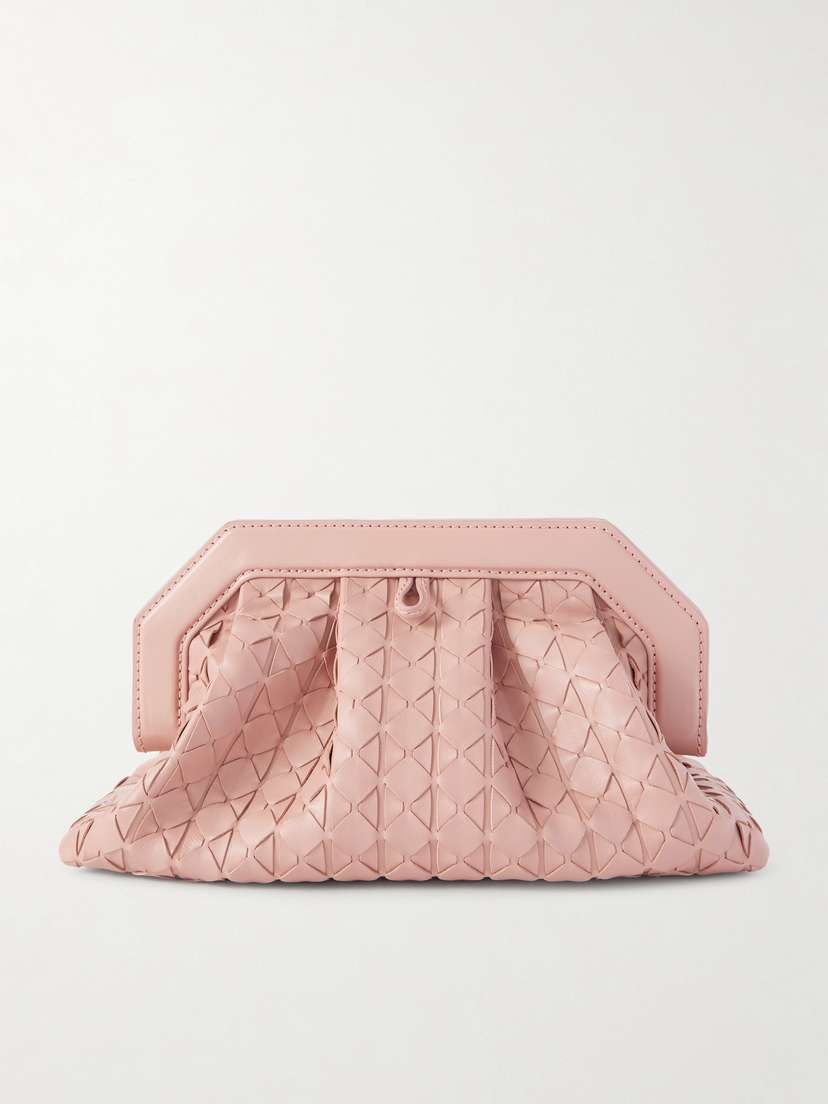 Serapian Secret Mini Embellished Woven Leather Clutch