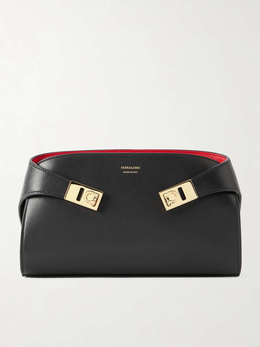 Ferragamo Hug Embellished Textured-leather Shoulder Bag
