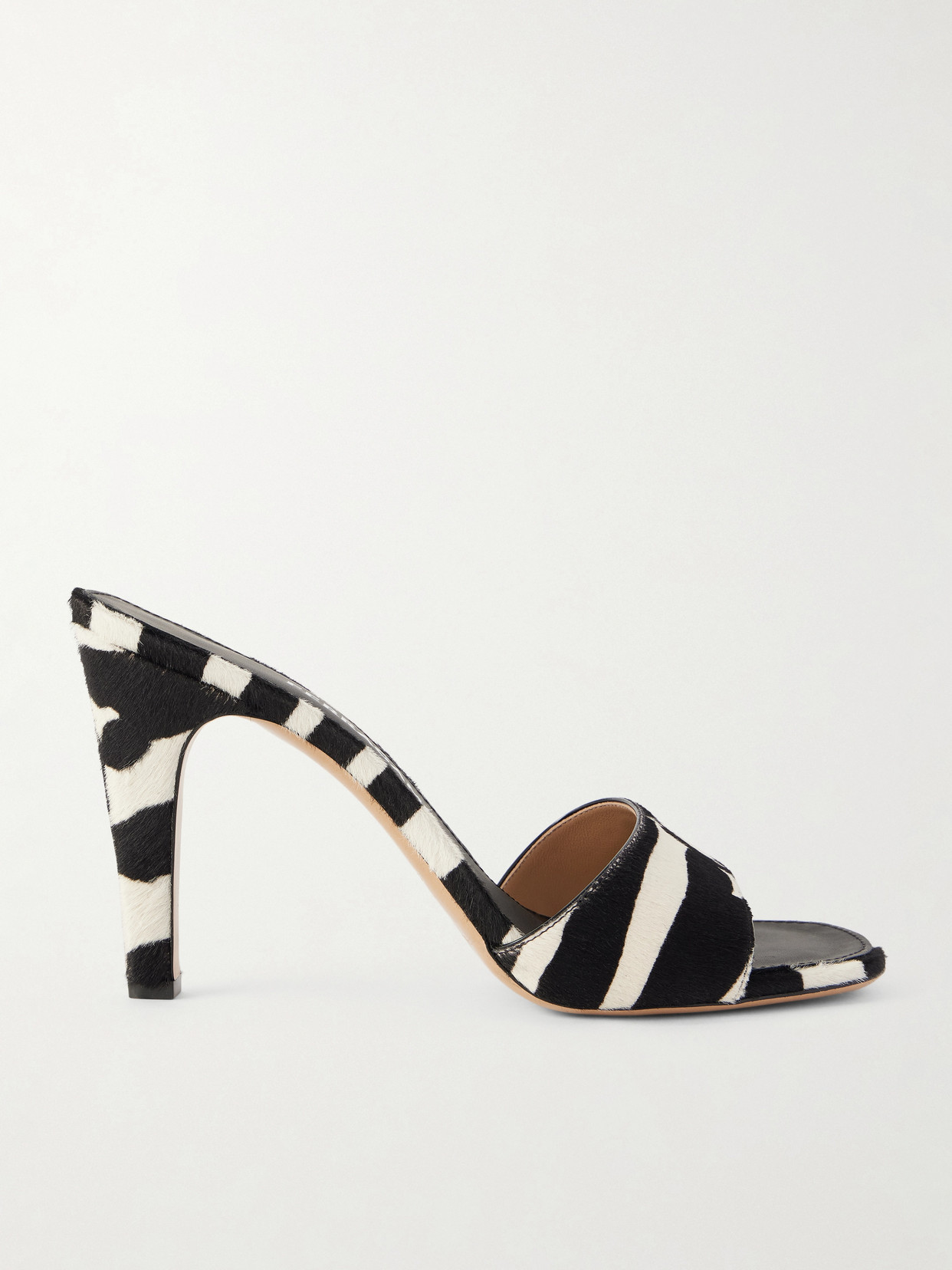 Ferragamo Tatiana Zebra Print High-heeled Sandals In Black