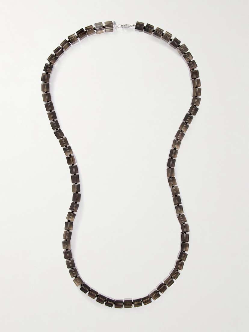 Le Sundial Tina Silver Smoky Quartz Necklace