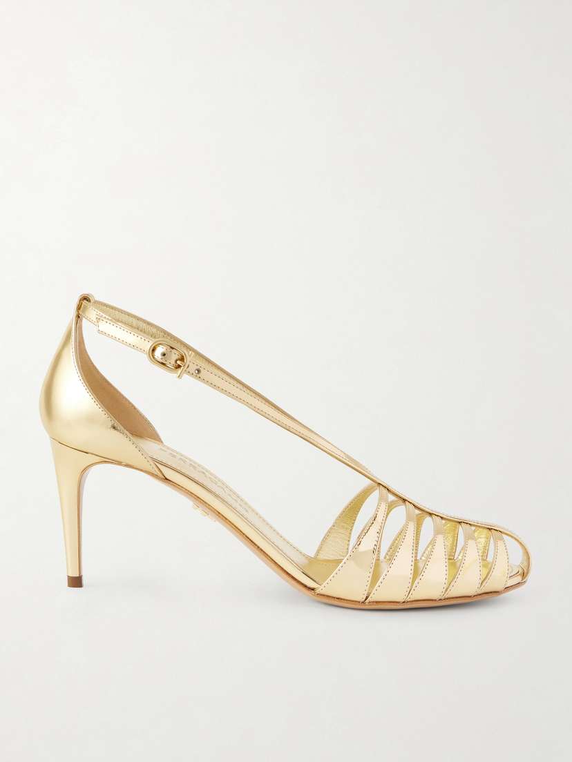 Ferragamo Lilie Metallic-leather Sandals