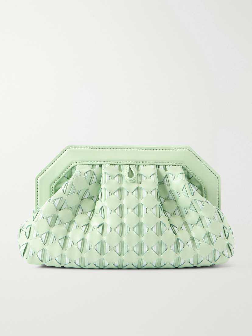 Serapian Secret Mini Embellished Woven Leather Clutch