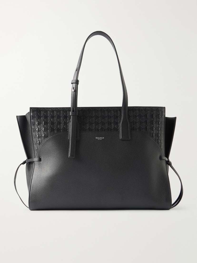 Serapian Maro Large Textured-leather Tote