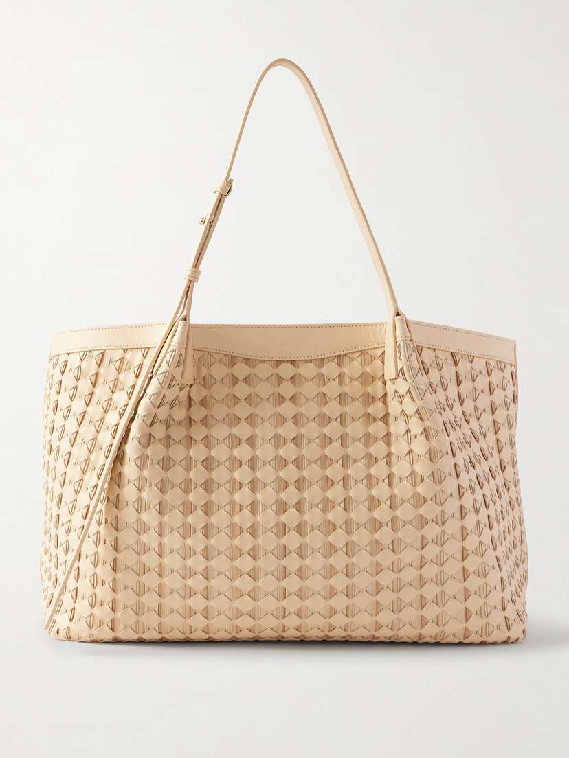 Serapian Secret Large Woven Leather Tote