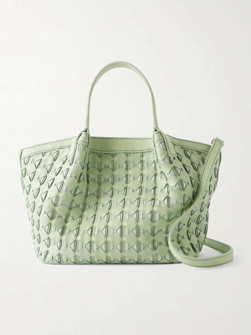 Serapian Secret Mini Woven Leather Shoulder Bag