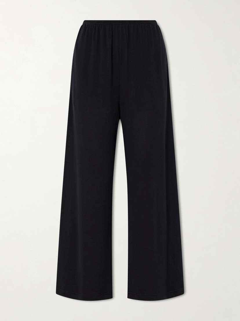 TOTEME Cotton And Silk-blend Wide-leg Pants