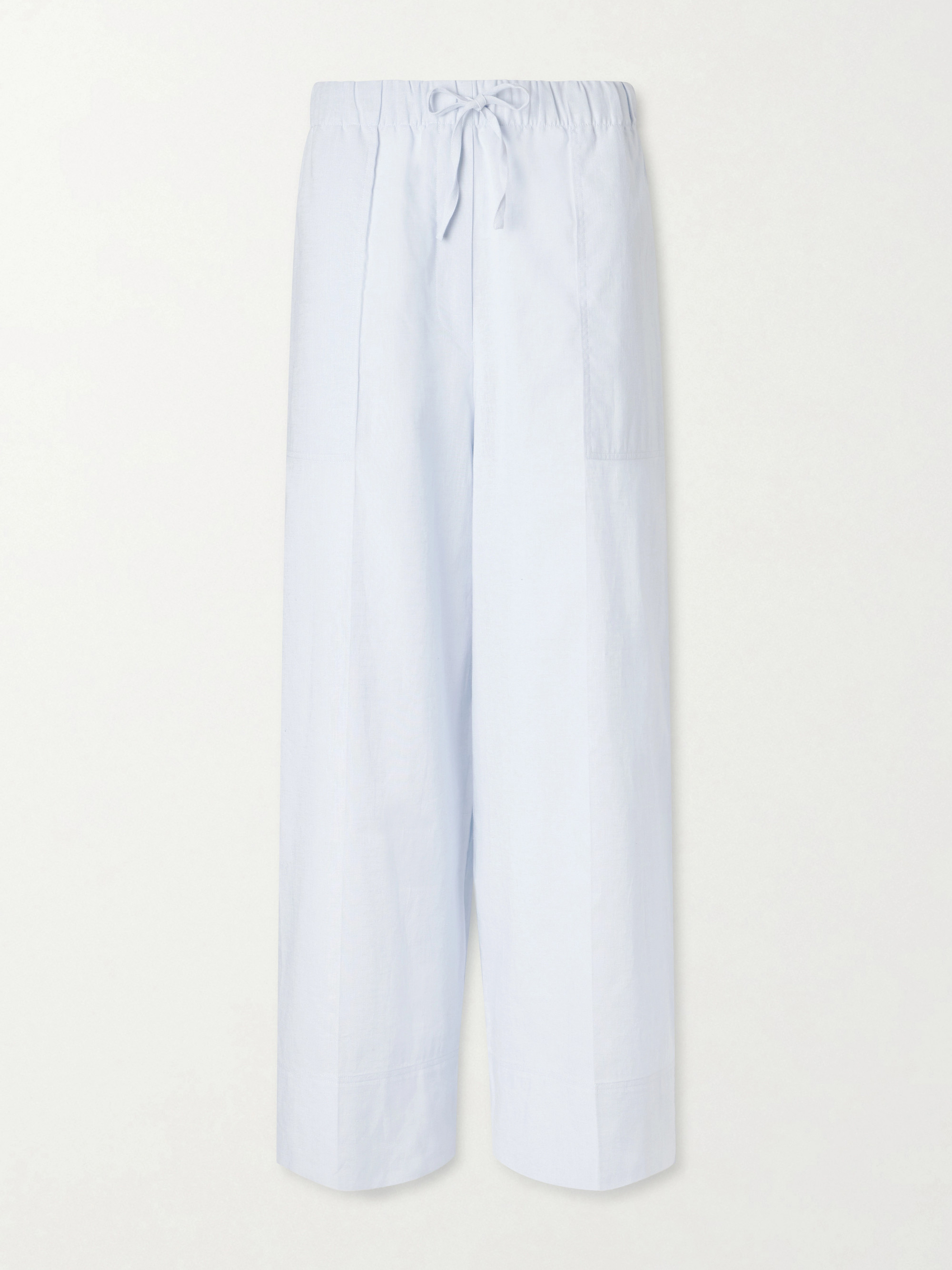 TOTEME Cotton and linen-blend wide-leg pants