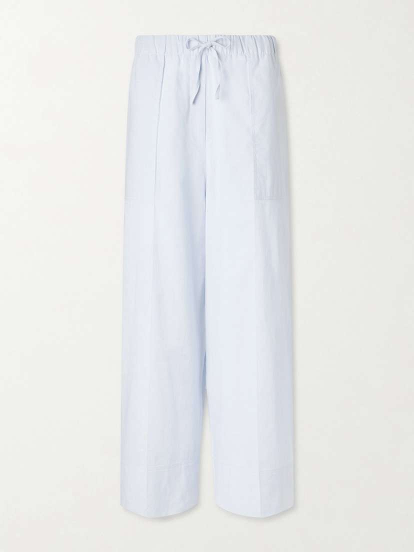 TOTEME Cotton And Linen-blend Wide-leg Pants - Women's Clothing