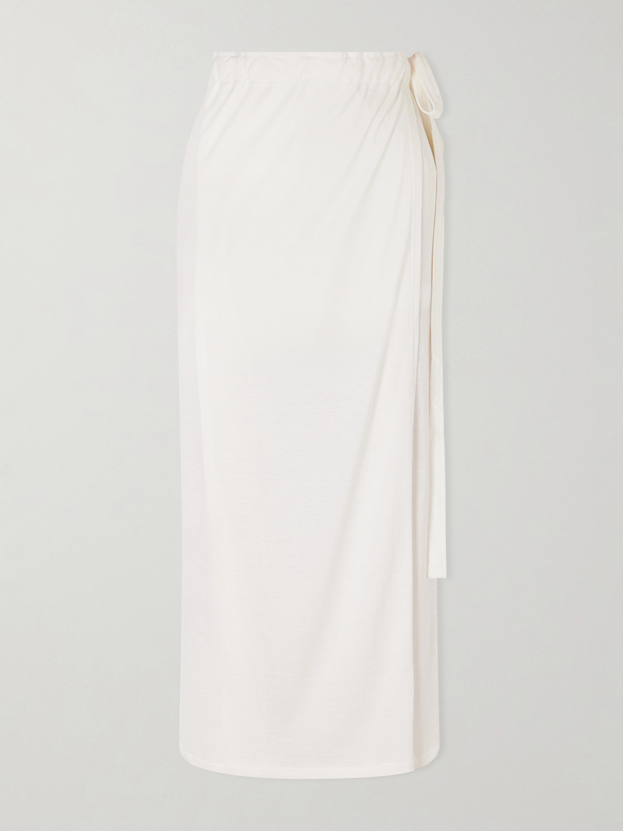 And Cotton-Blend Wrap Midi