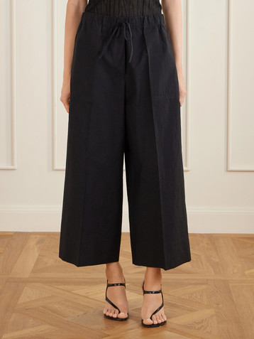 TOTEME Wide Summer cotton-blend wide-leg pants