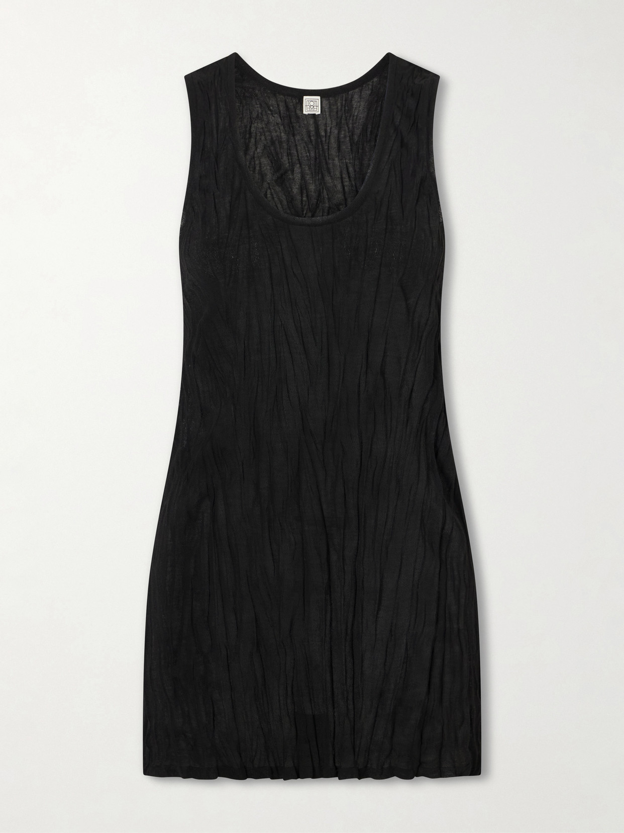Crinkled Viscose Knit Tank