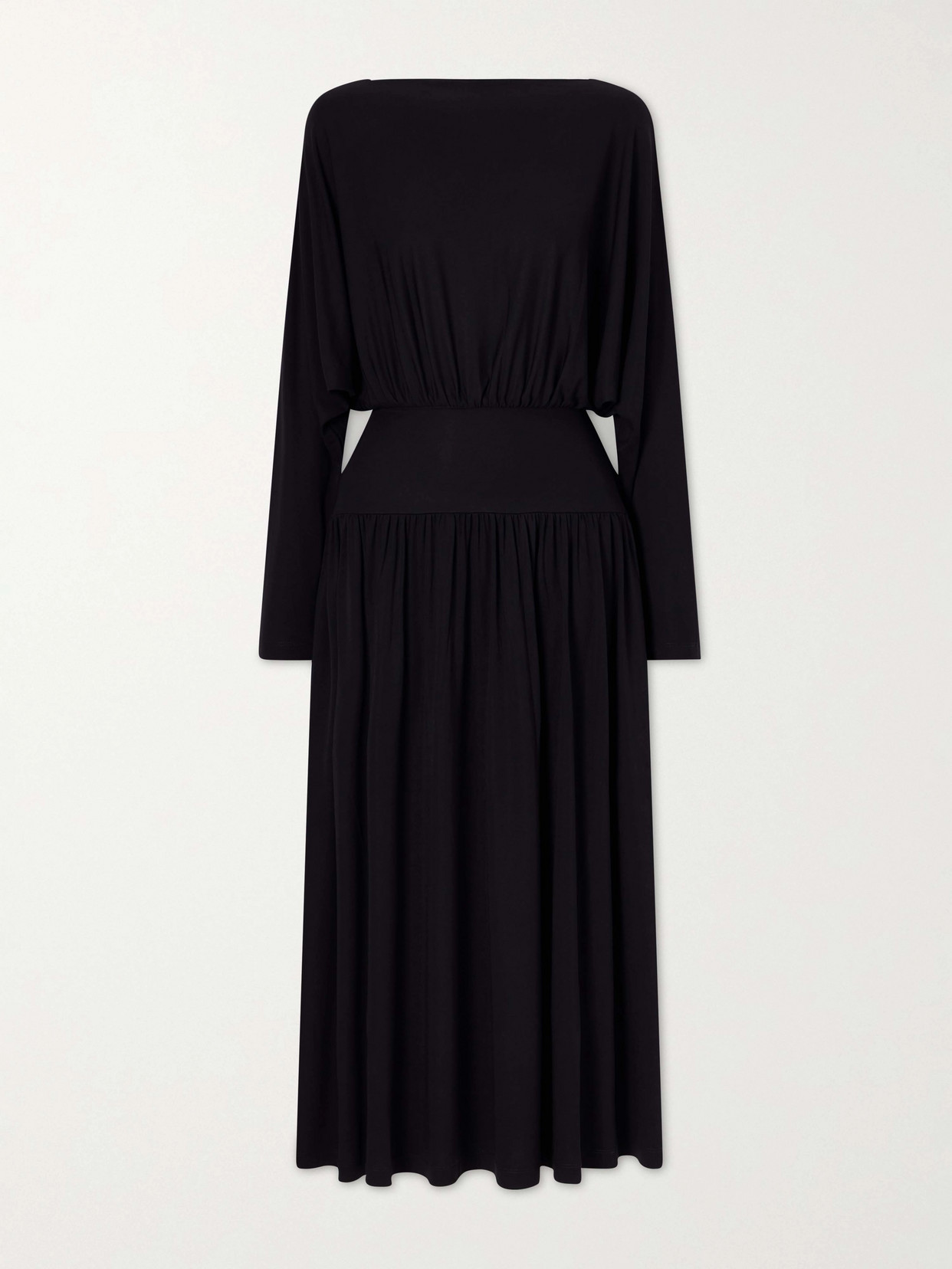 Totême Stretch-jersey Maxi Dress In Black
