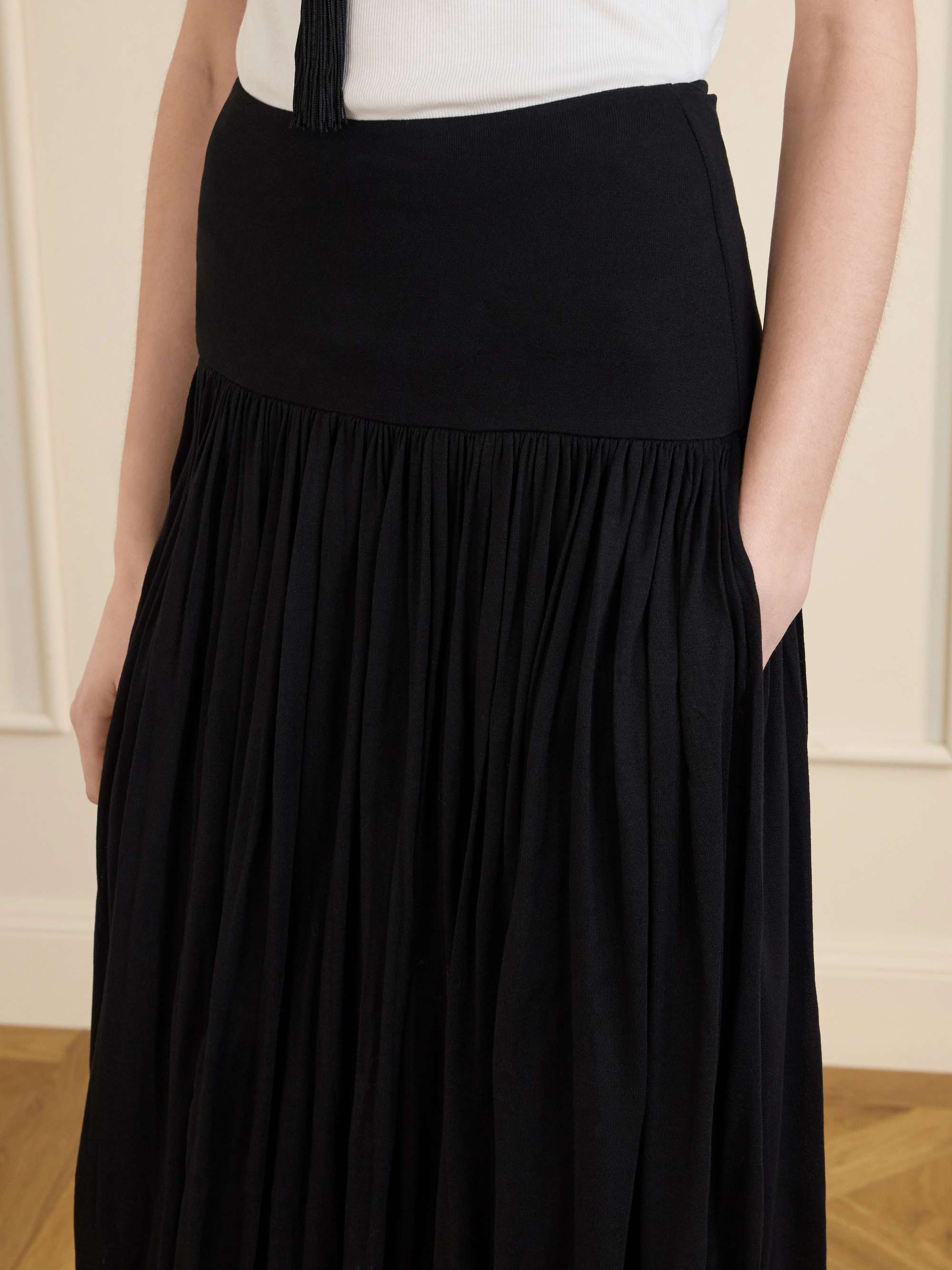 TOTEME Gathered midi skirt | NET-A-PORTER