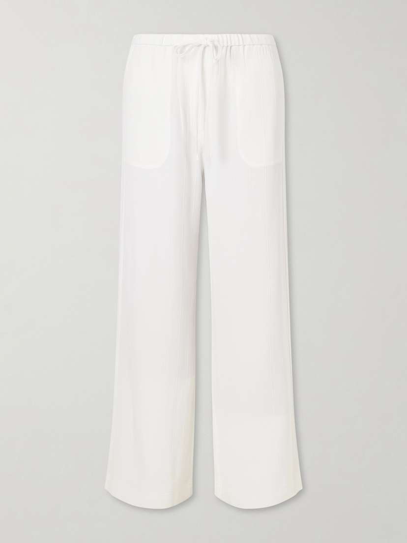 TOTEME Striped Woven Wide-leg Pants