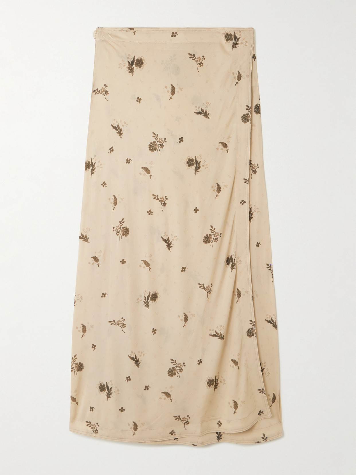 Totême Floral-print Jersey Maxi Wrap Skirt In Neutral