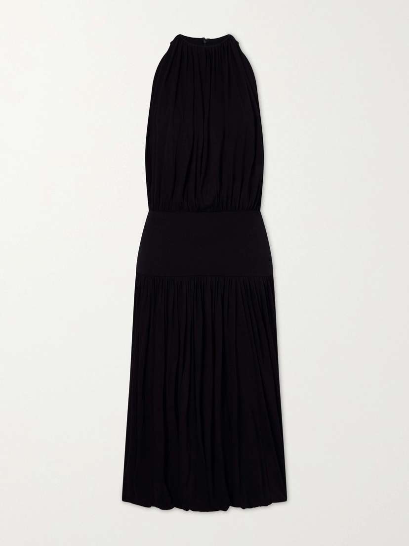 TOTEME Gathered Jersey Midi Dress