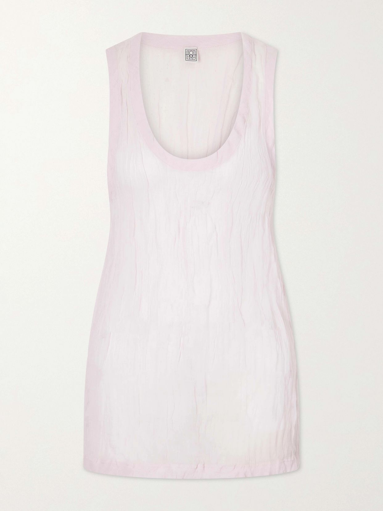 TOTEME Crinkled Cotton-blend gauze tank