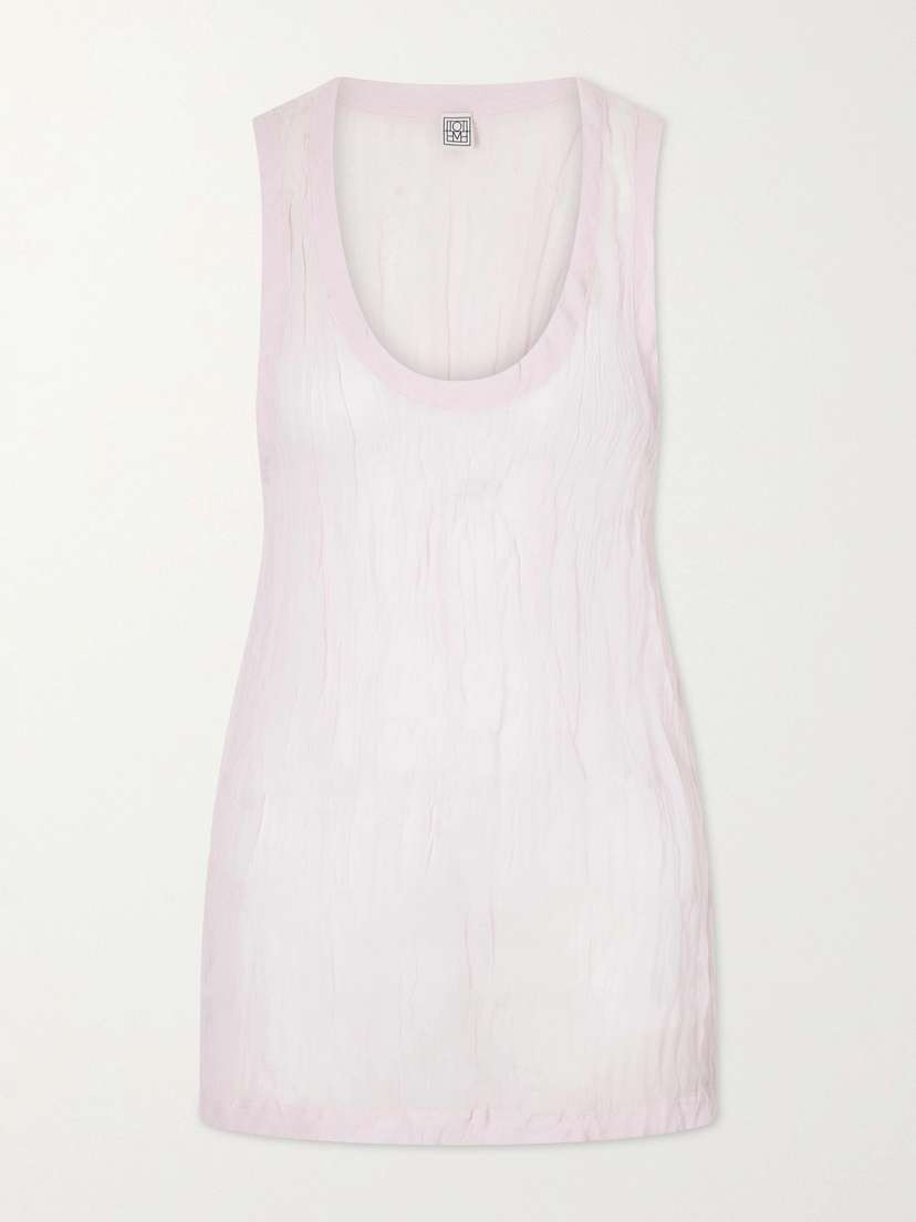 TOTEME Crinkled Cotton-blend Gauze Tank