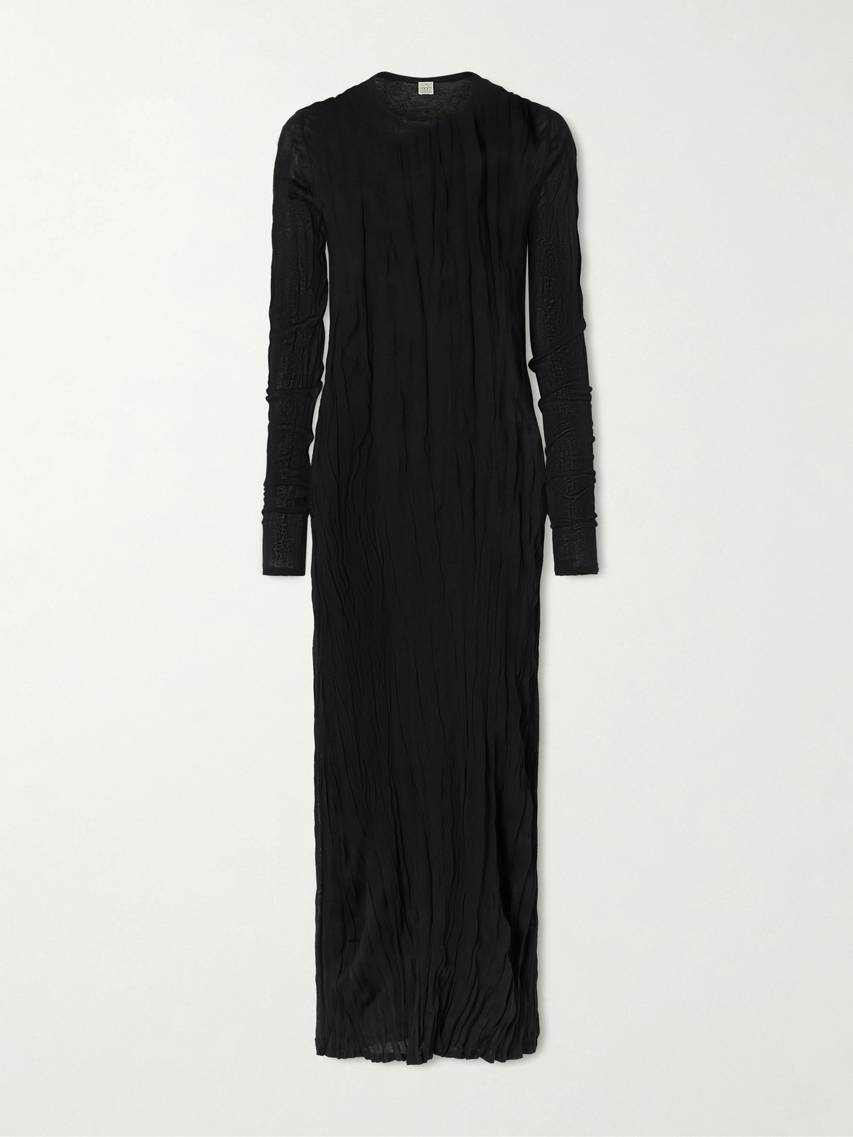 Totême Ribbed-knit Maxi Dress In Black