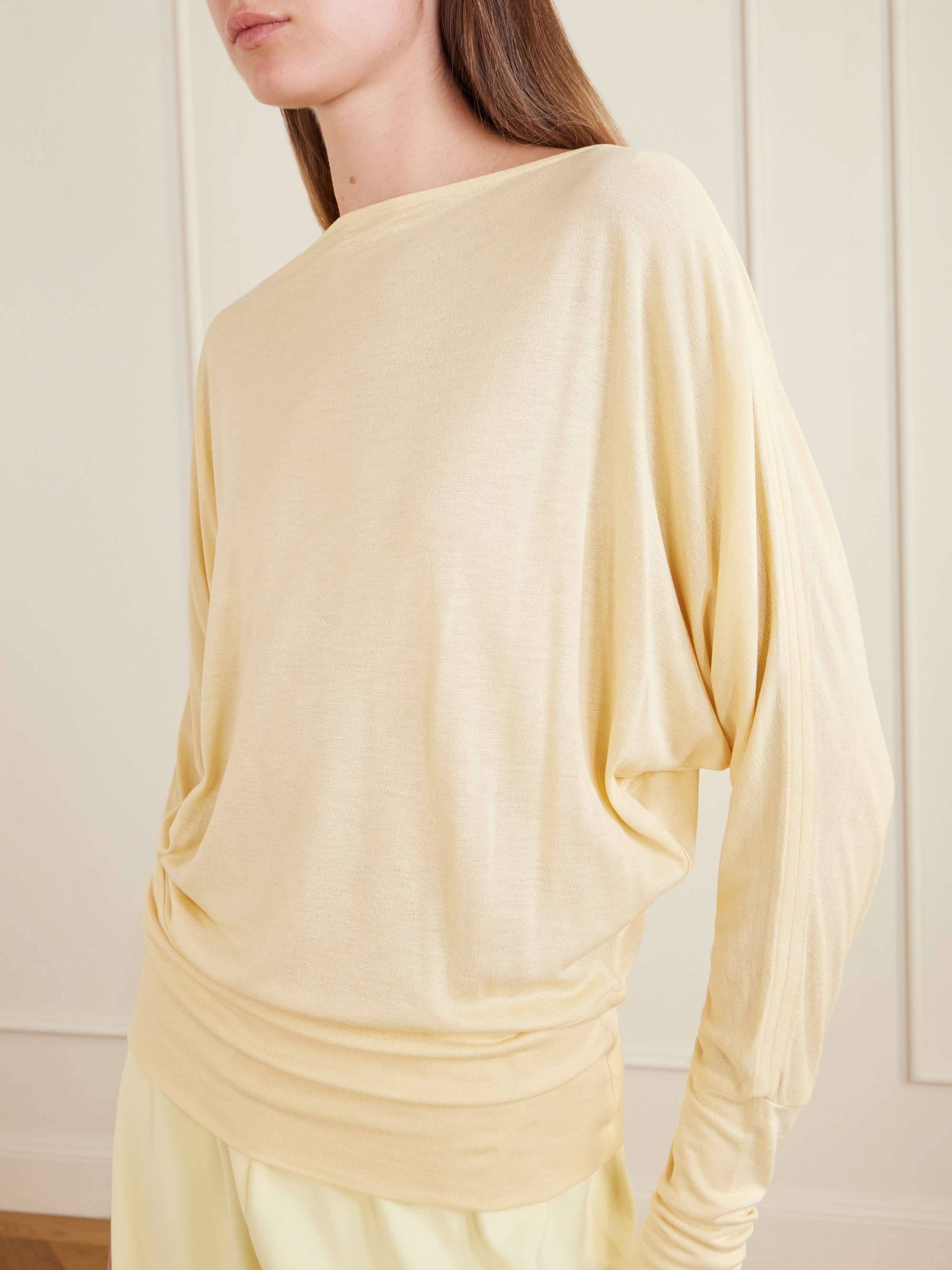 TOTEME Boatneck jersey top | NET-A-PORTER