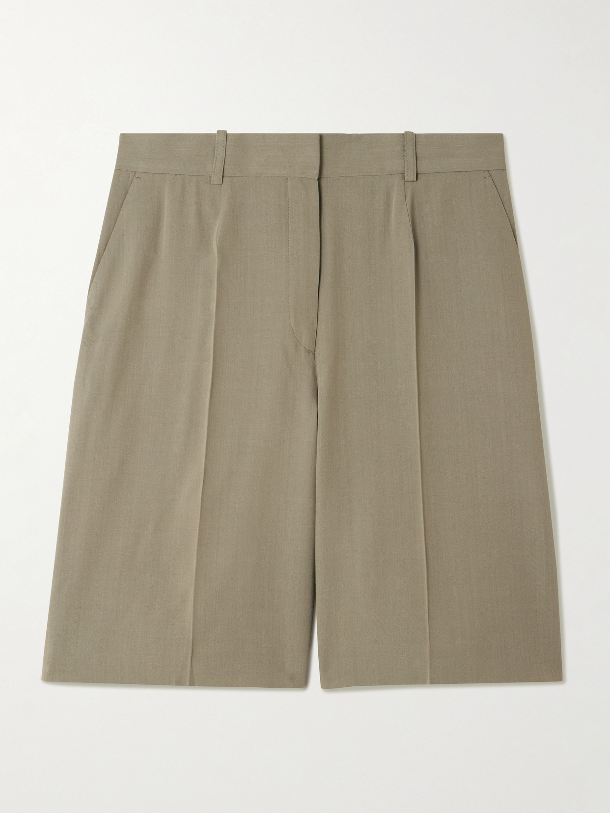 Totême Grain De Poudre Shorts In Brown