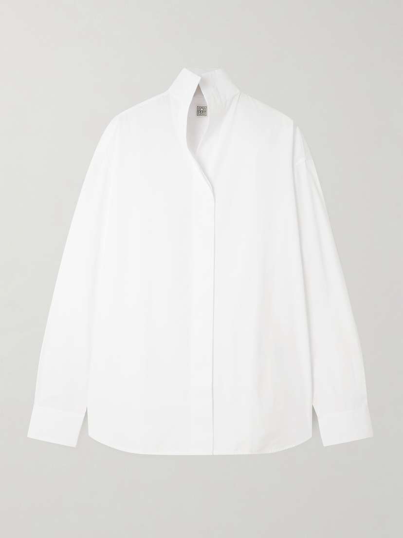 TOTEME Sharp Oversized Cotton-poplin Shirt