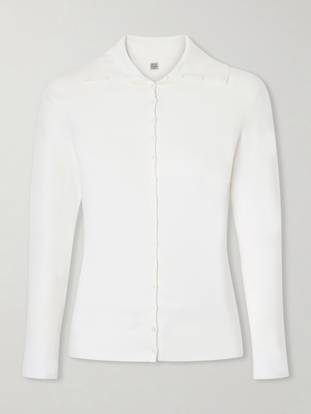 Totême Knitted Cardigan In White