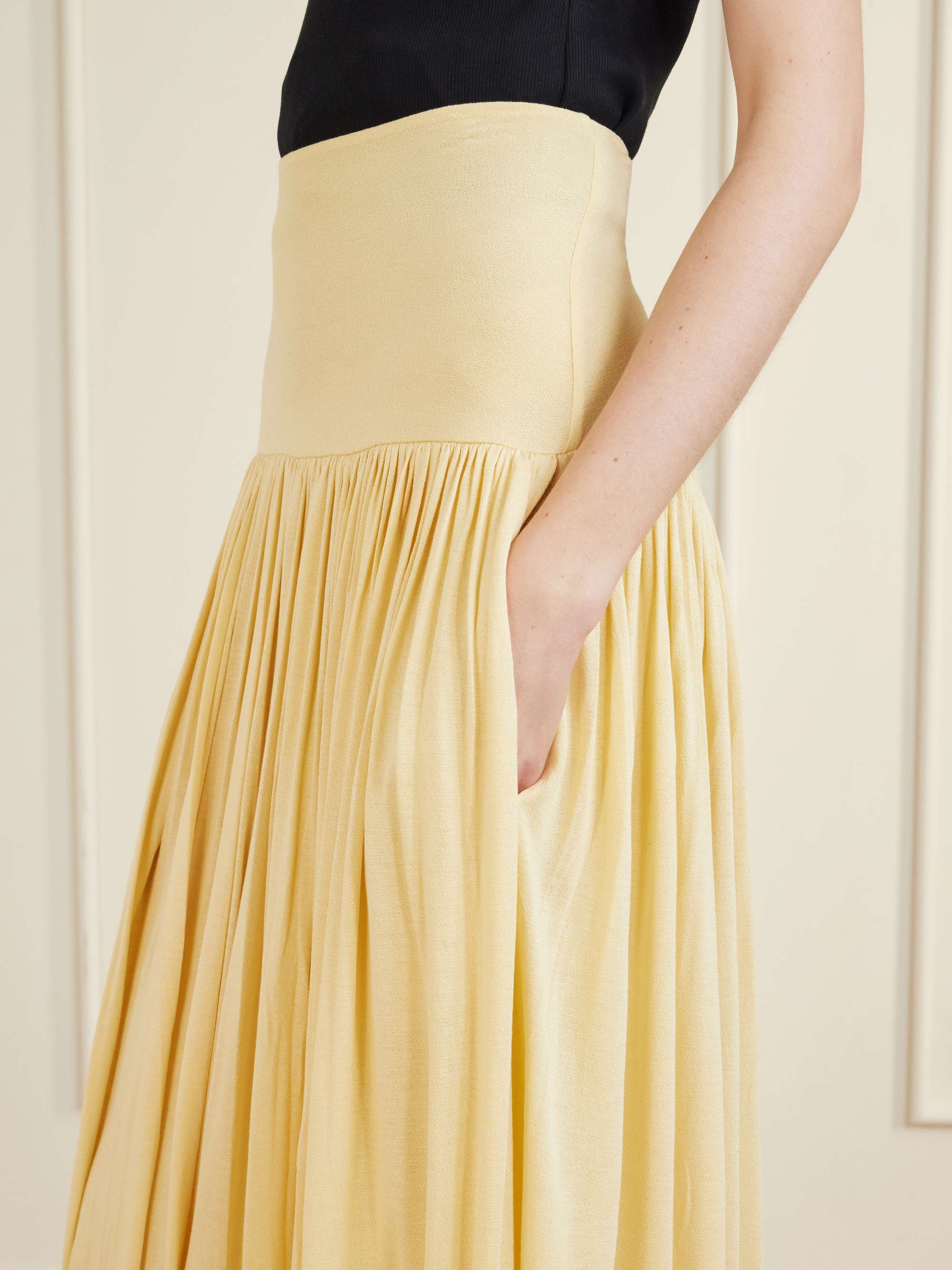 TOTEME Jersey midi skirt | NET-A-PORTER
