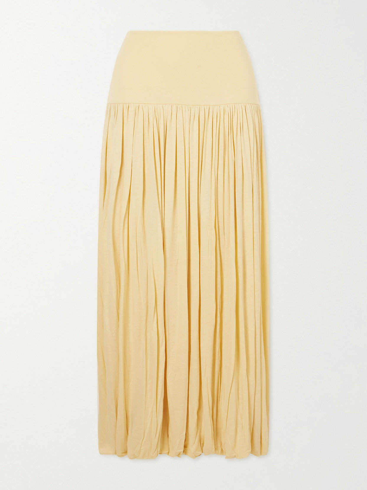 Totême Jersey Midi Skirt In Yellow