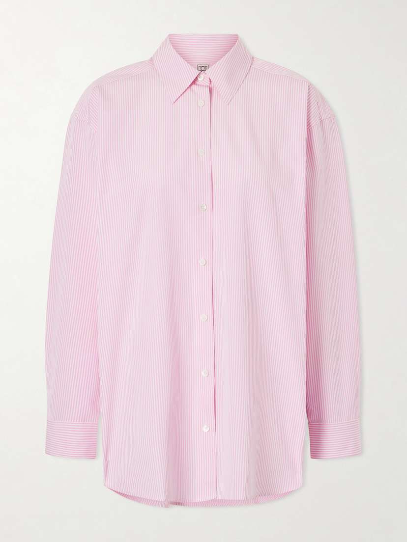 Toteme — Striped organic cotton-poplin shirt