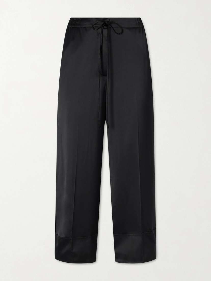 TOTEME Drawstring Wide-leg Satin Pants