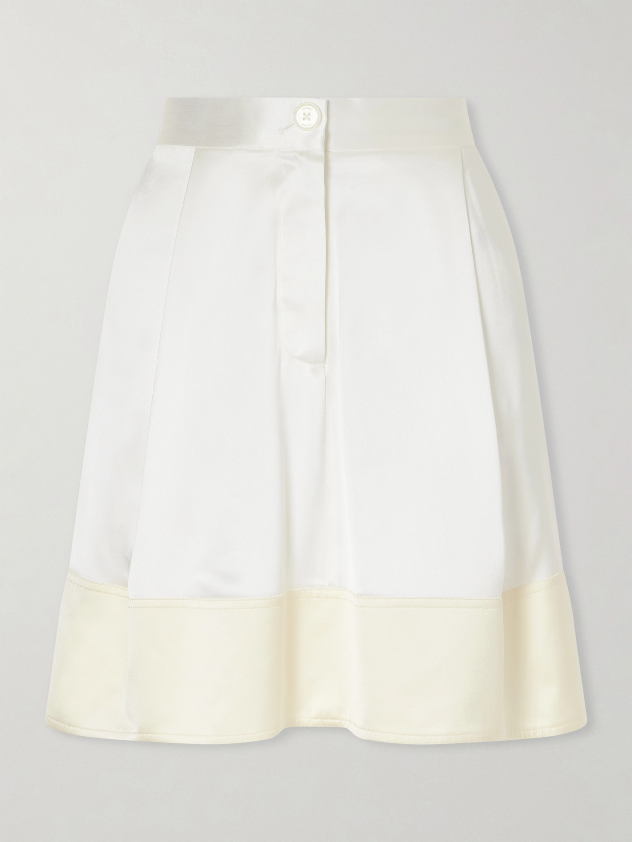 Totême Satin Mini Skirt In White