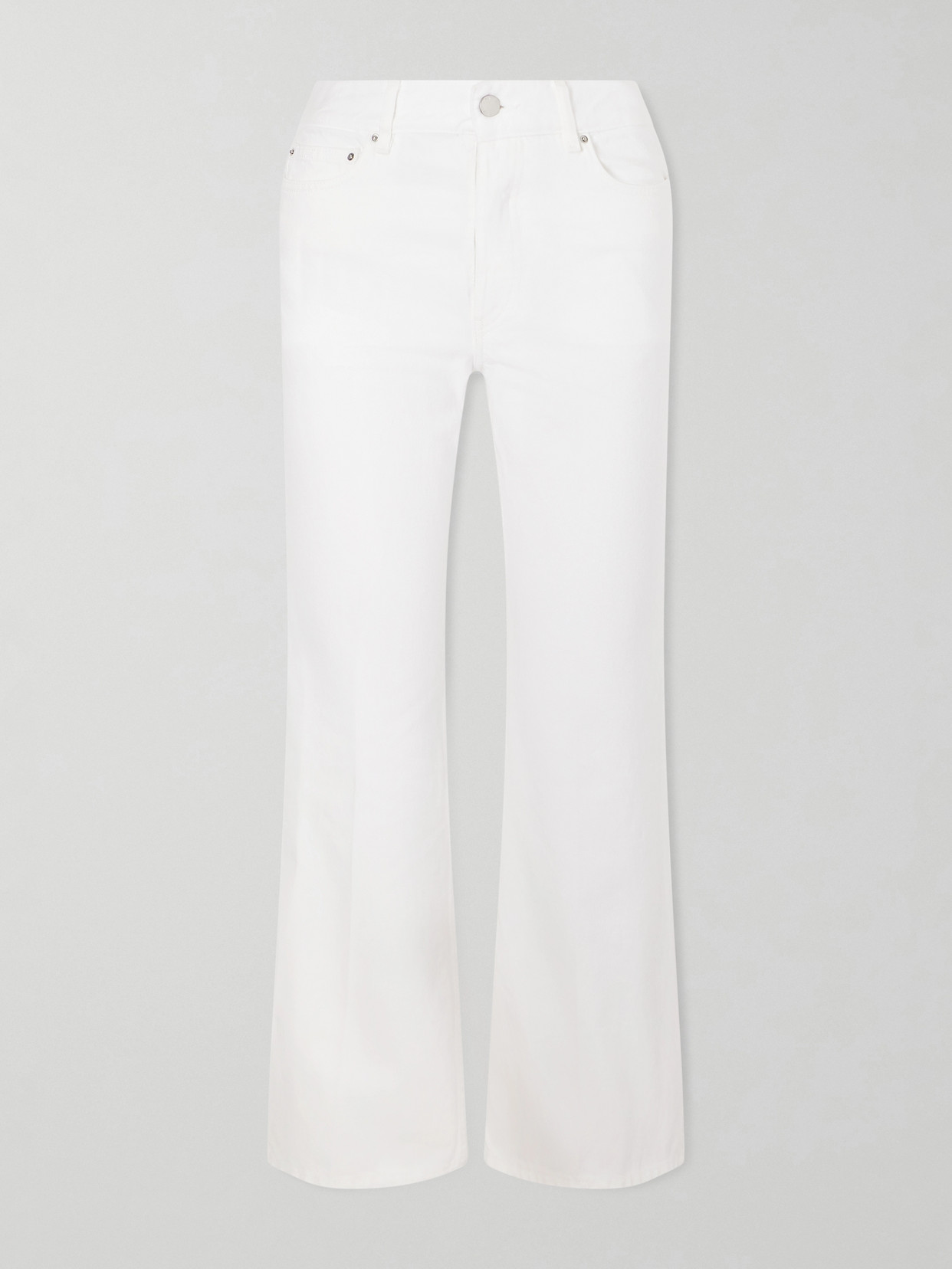 Totême Kick Organic Flared Jeans In White