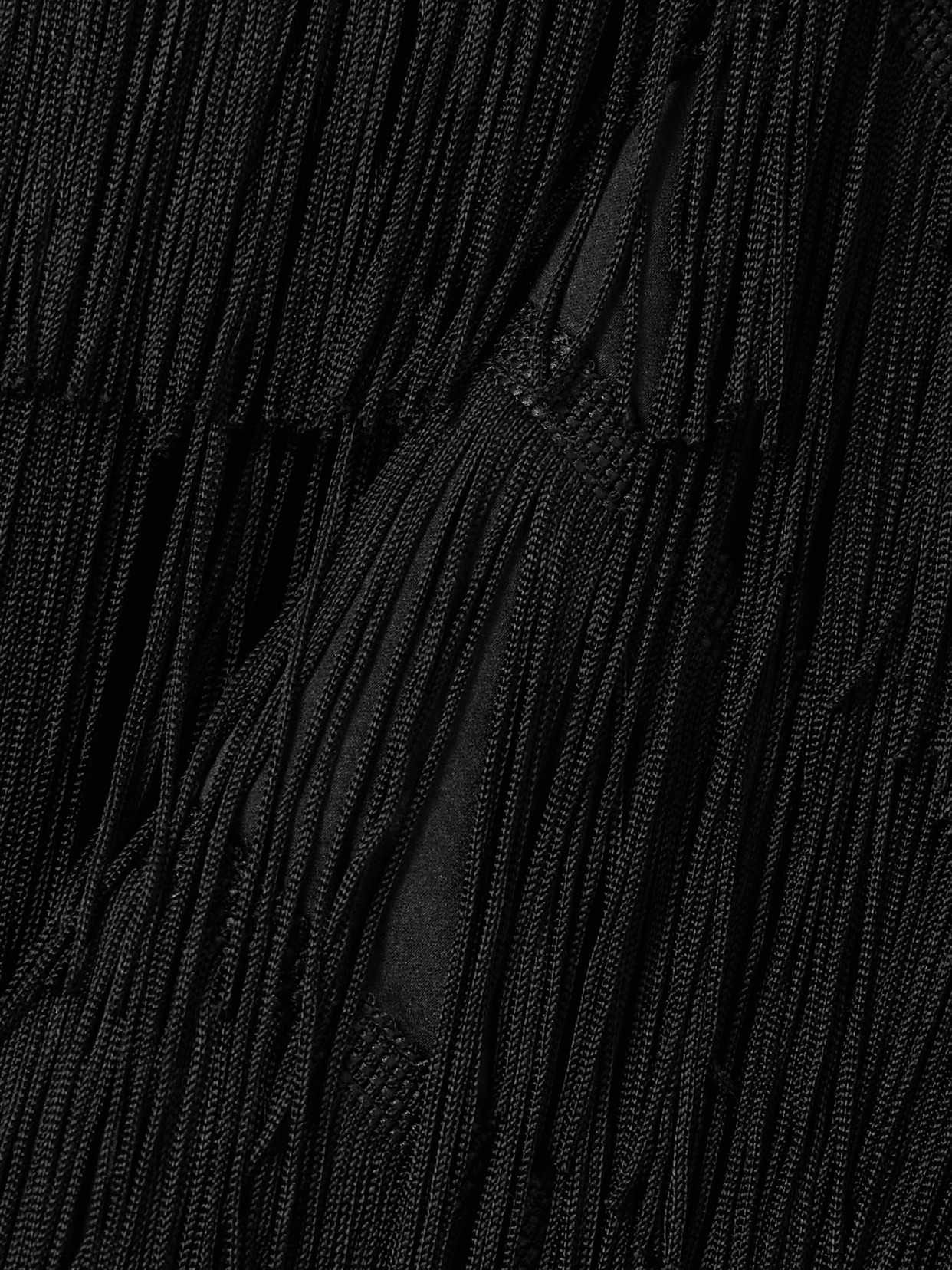 Olivia Von Halle Lola Fringed Silk-crepe Mini Dress In Black