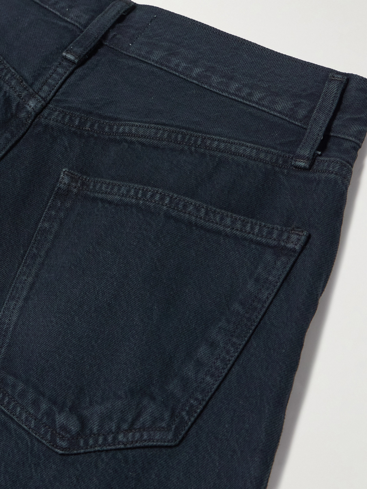 Agolde Luna Pieced High-waist Tapered Jeans In Blue