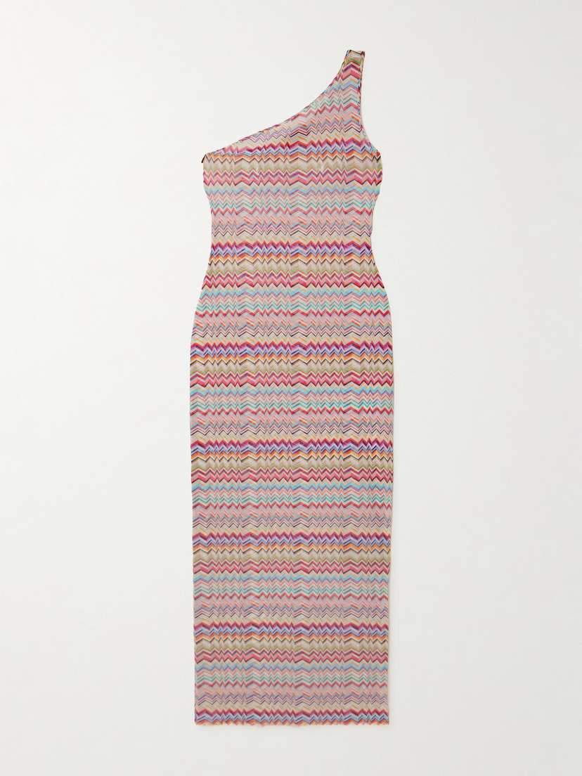 Missoni One-shoulder Striped Stretch-mesh Coverup | Thumbnail 5 Missoni One-shoulder Striped Stretch-mesh Coverup | Thumbnail 5