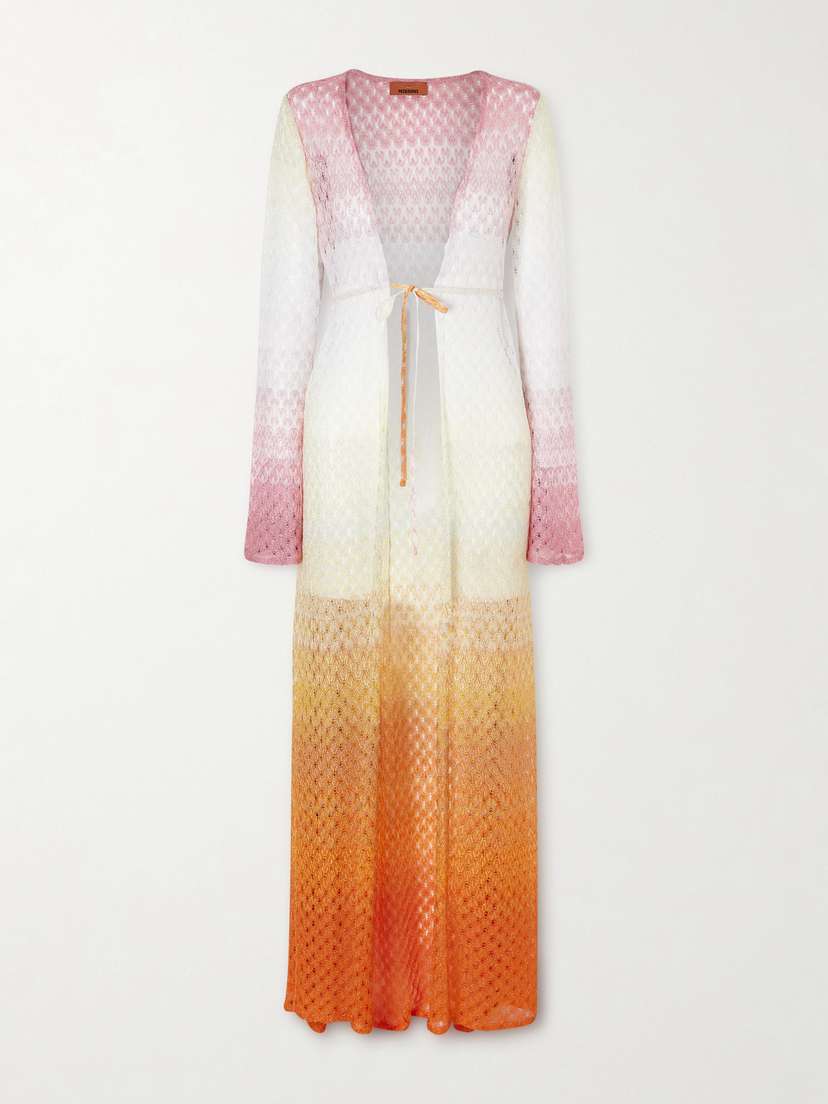 Missoni Dégradé Metallic Crochet-knit Coverup