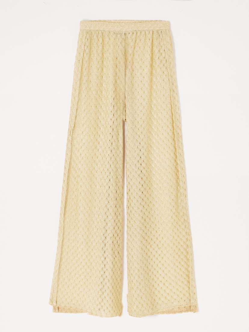 Missoni Mare Metallic Crochet-knit Wide-leg Pants