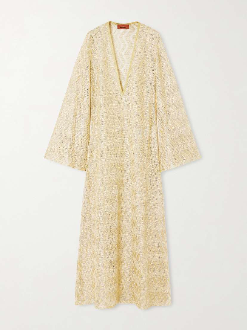 Missoni Mare Metallic Crochet-knit Coverup