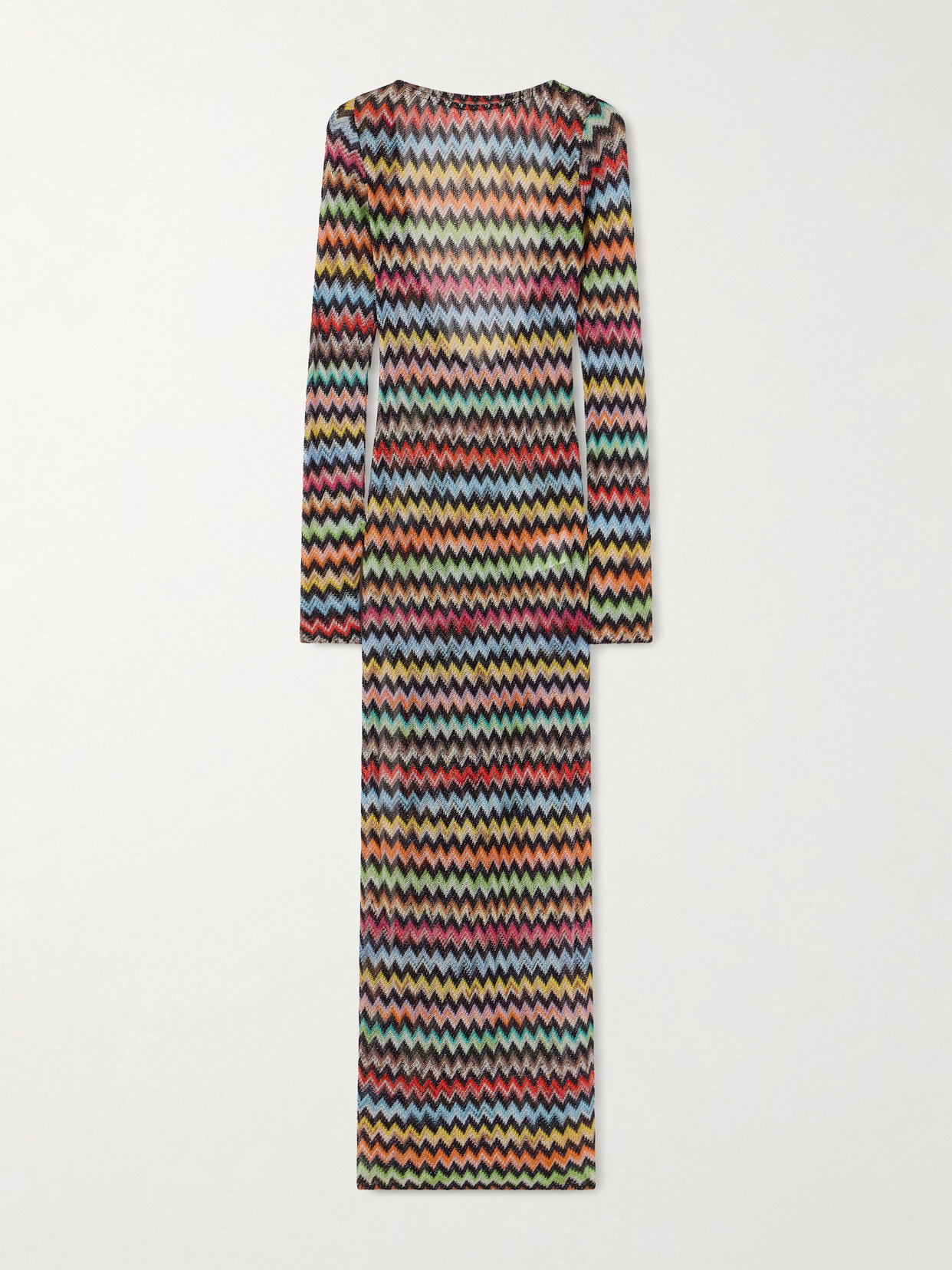 Missoni Striped Metallic Crochet-knit Coverup In Multi