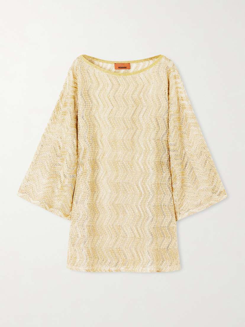 Missoni Mare Metallic Crochet-knit Cover-up